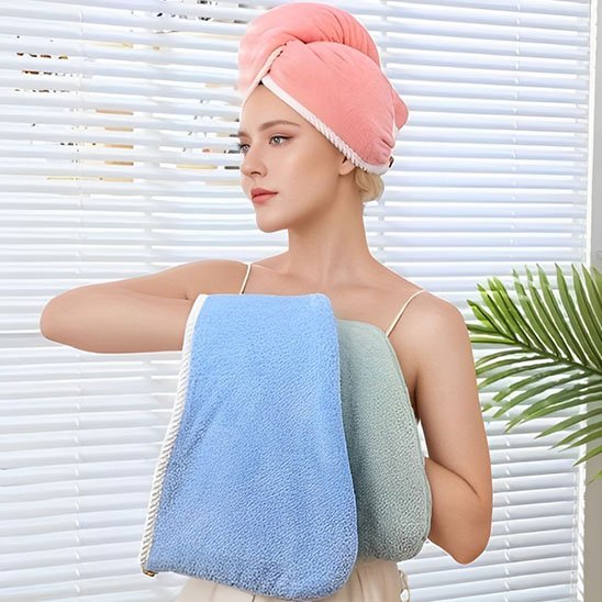 Serviette cheveux microfibre | Séchage Rapide - Laviizi