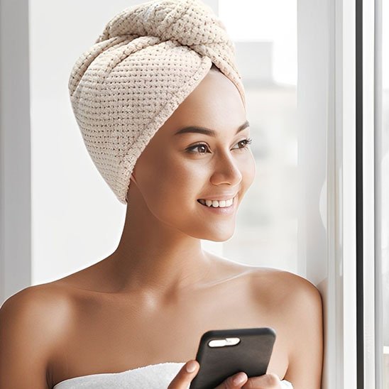 Serviette Cheveux Microfibre Ultra - Absorbante | Turban Séchage Rapide - Laviizi