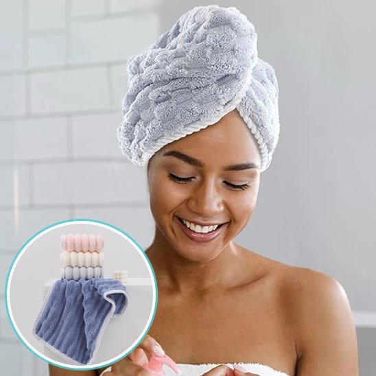Serviette Microfibre Cheveux Ultra - Absorbante | SècheVite - Laviizi